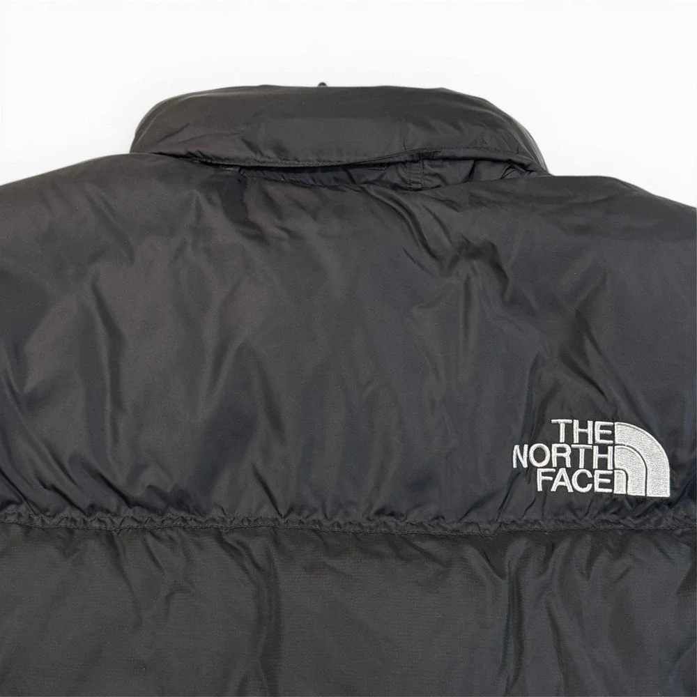 The North Face Nuptse 700 Down Puffer Jacket Mens Medium Black Hooded Ripstop